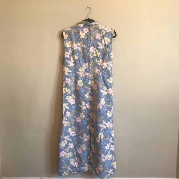 Jennifer Moore L tropical maxi dress cotton 1980s summer - Picture 5 of 7